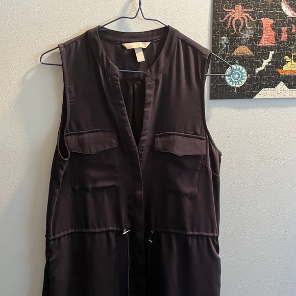 Sleeveless Dress, Navy Blue, Only wore it once - Picture 2 of 2